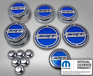 "SRT" Stainless Fluid & Strut Covers 05-23 LX Cars, Challenger